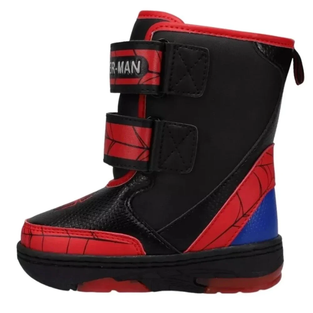 Marvel SPIDER-MAN Toddler's 8 Black & Red Waterproof Insulated Snow Lights Boots